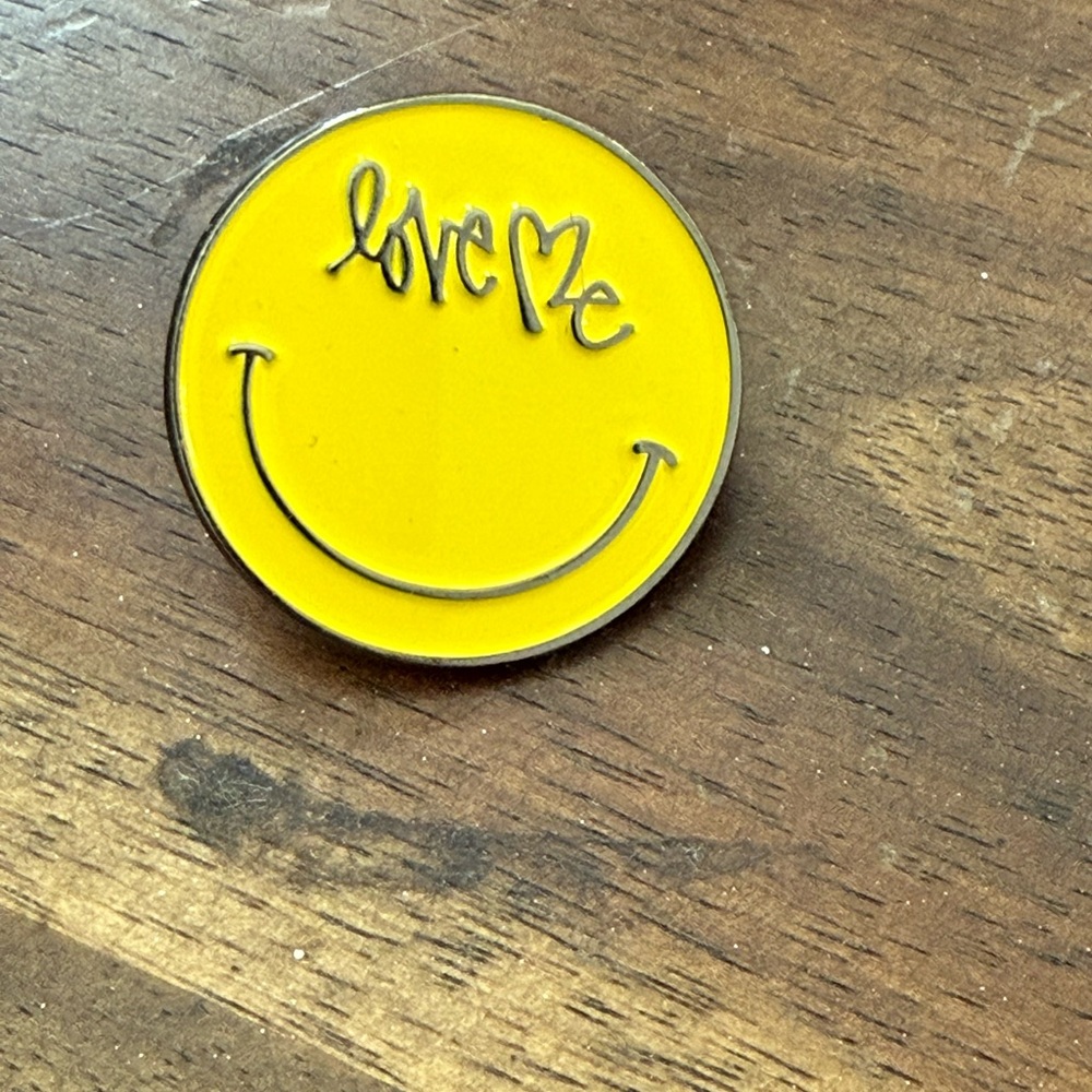 Yellow Smiley Face Pin